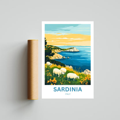 Sardinia Travel Poster - Pastoral Dreams of Sardinia