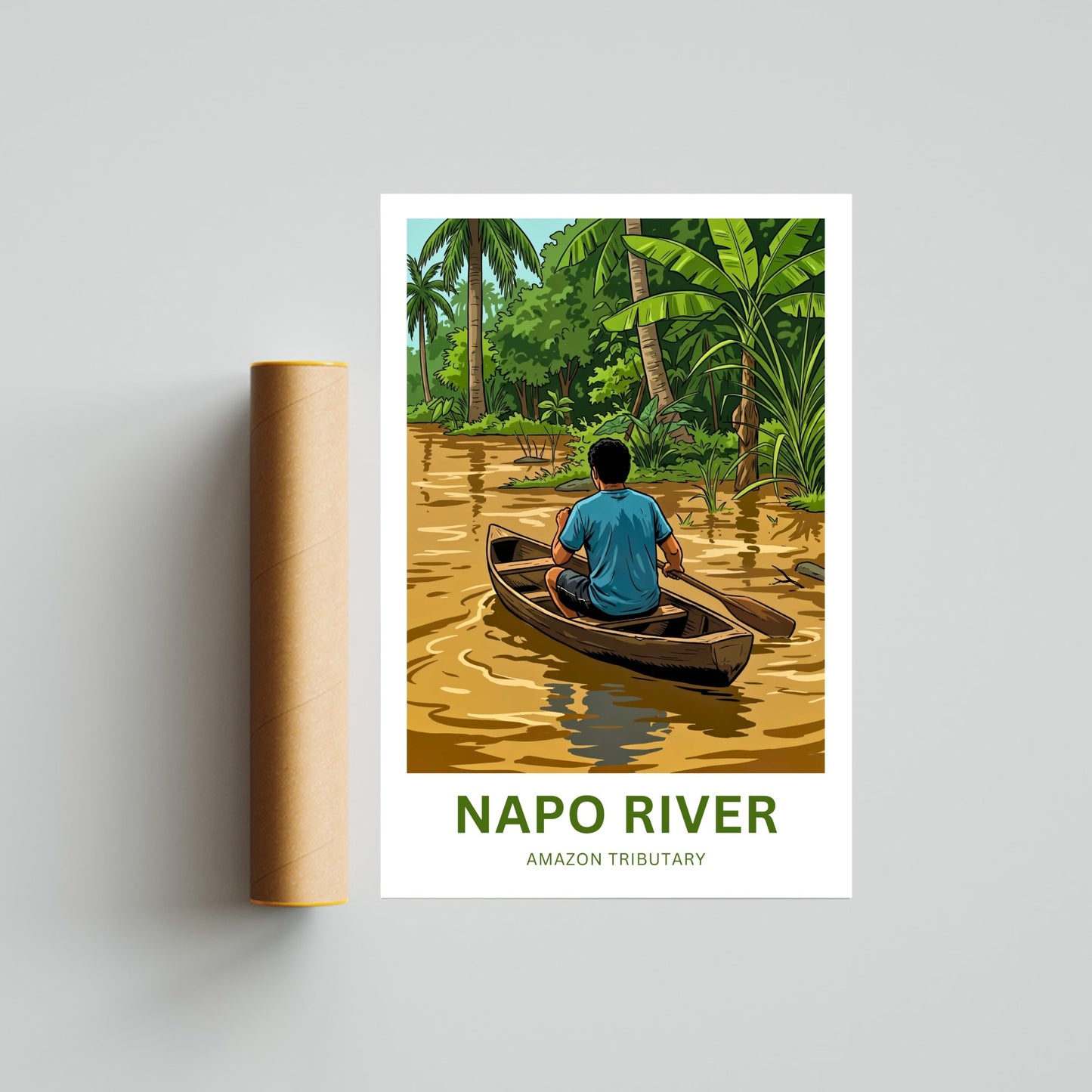 Napo River Travel Poster - Wildlife