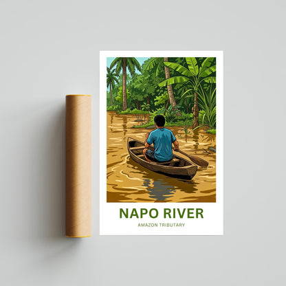 Napo River Travel Poster - Wildlife
