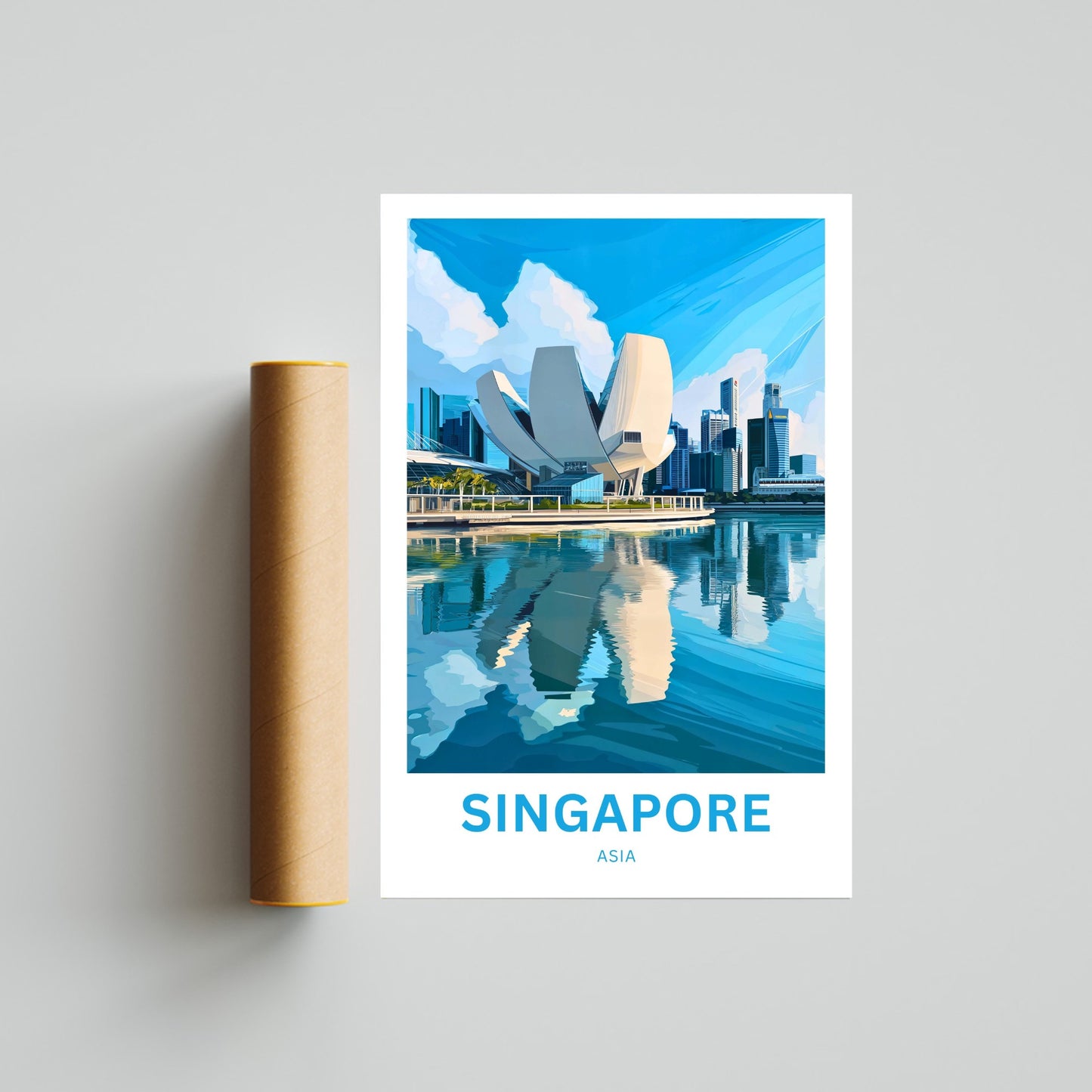 Singapore Travel Poster - Urban Symphony