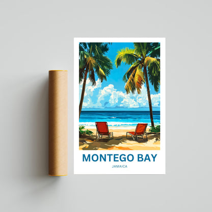 Montego Bay Travel Poster- Jamaican Breeze