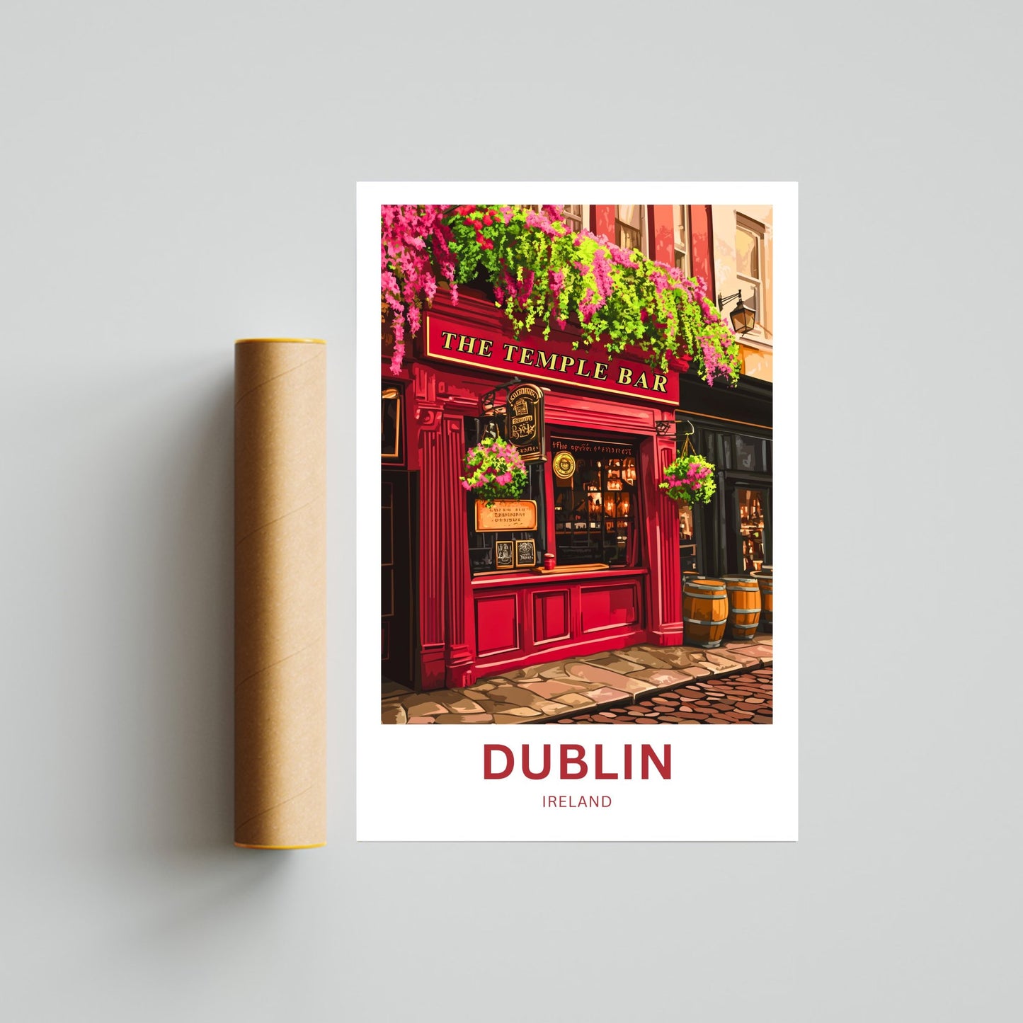 Dublin Travel Poster- Captivating Street