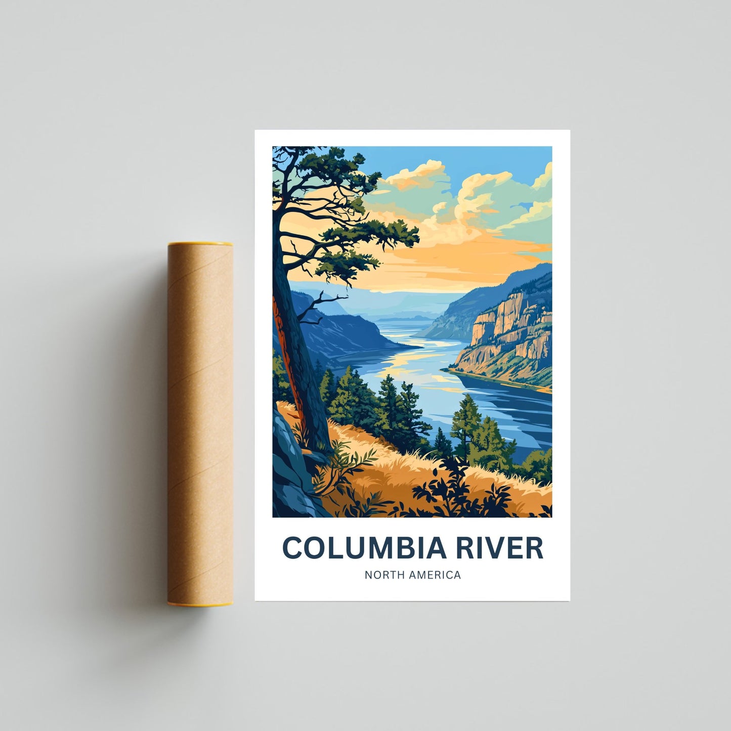 Columbia River Travel Poster- Pacific Northwest Icon