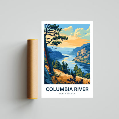 Columbia River Travel Poster- Pacific Northwest Icon