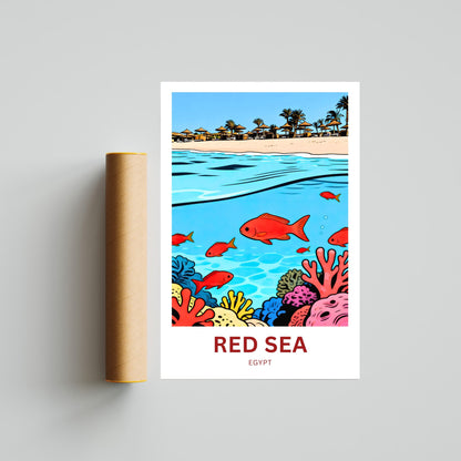 Red Sea Travel Poster - Underwater Paradise