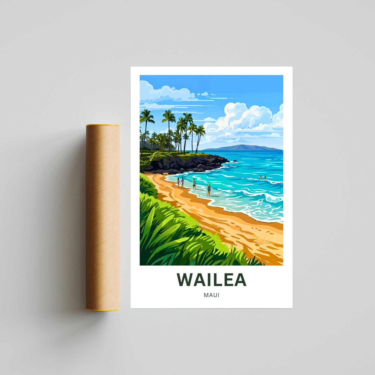 Wailea Travel Poster -  Hawaiian Escape