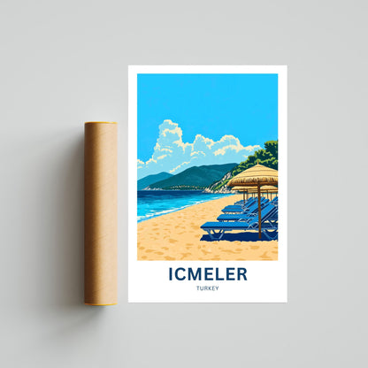 Içmeler Travel Poster- Captivating Canal Turkey