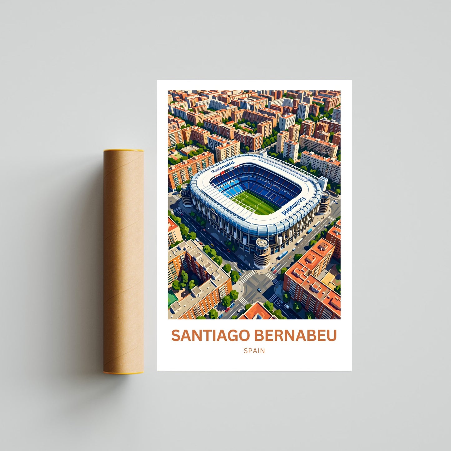 Santiago Bernabéu Stadium Travel Poster - Madrid