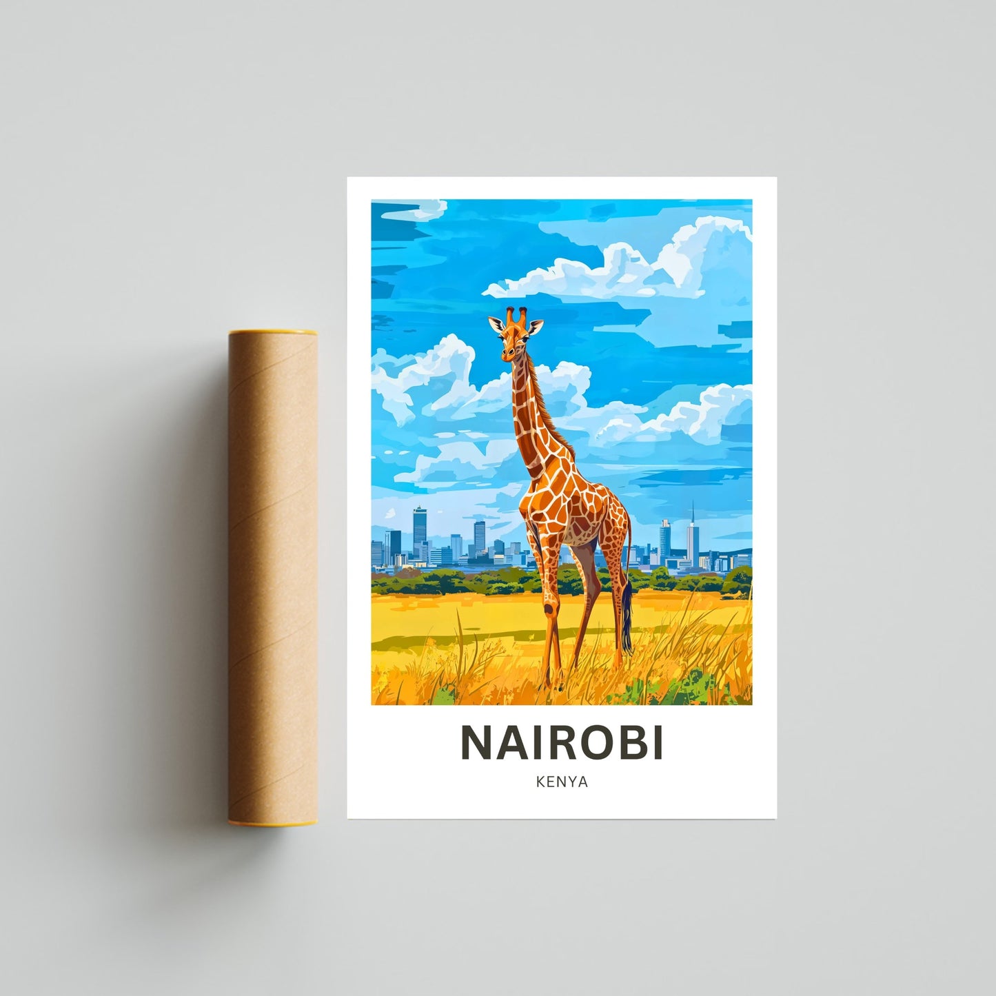 Nairobi Travel Poster - Green City in the Sun