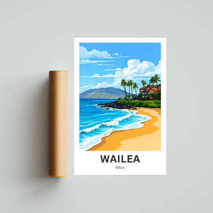 Wailea Travel Poster -  Island Calm