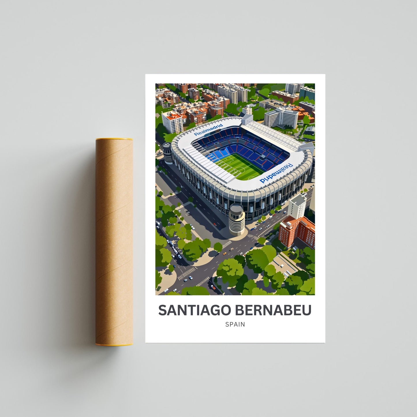 Santiago Bernabéu Stadium Travel Poster - Spain