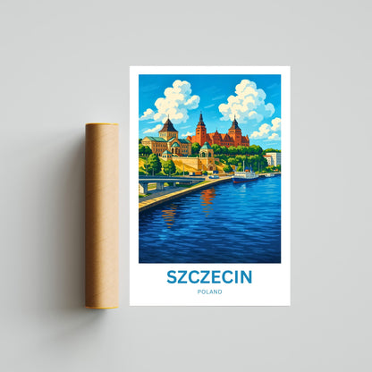 Szczecin Travel Poster -  Poland