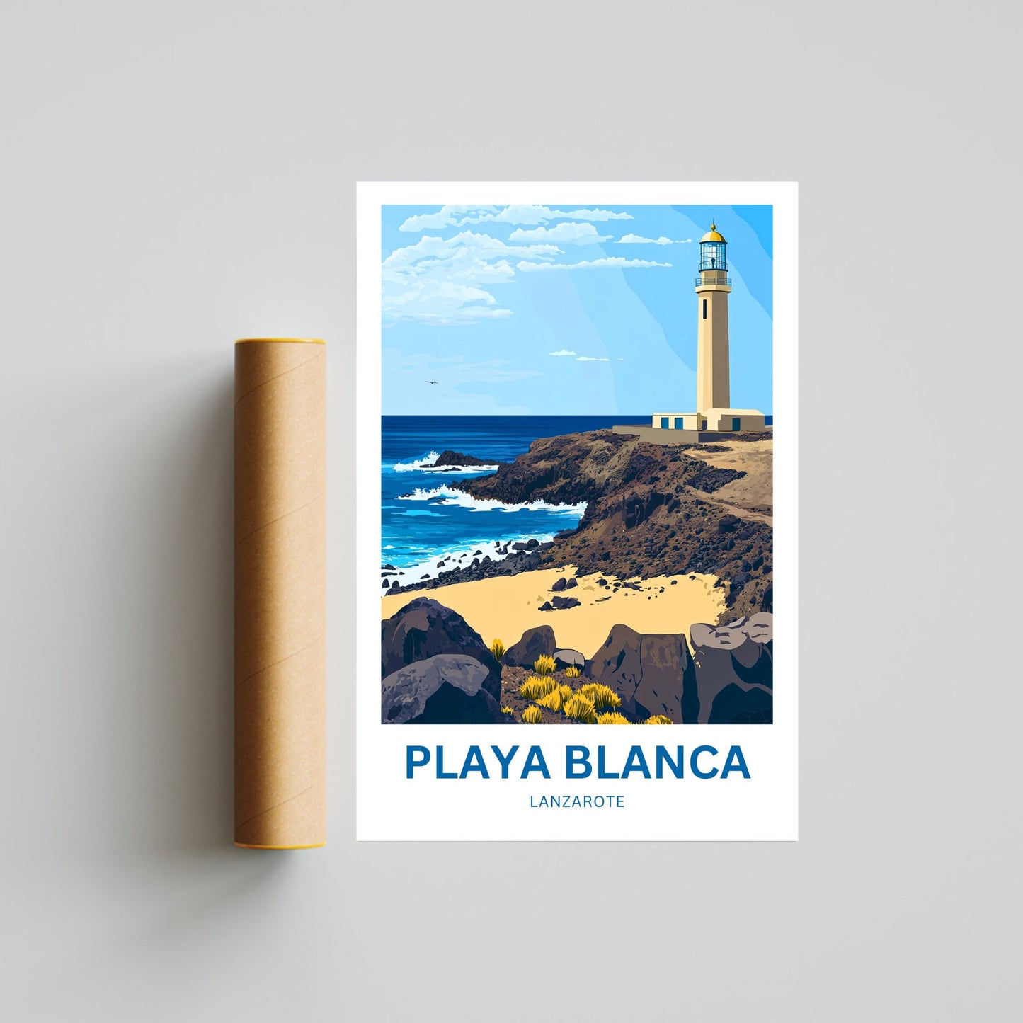 Playa Blanca Travel Poster- Lanzarote Captivating lighthouse