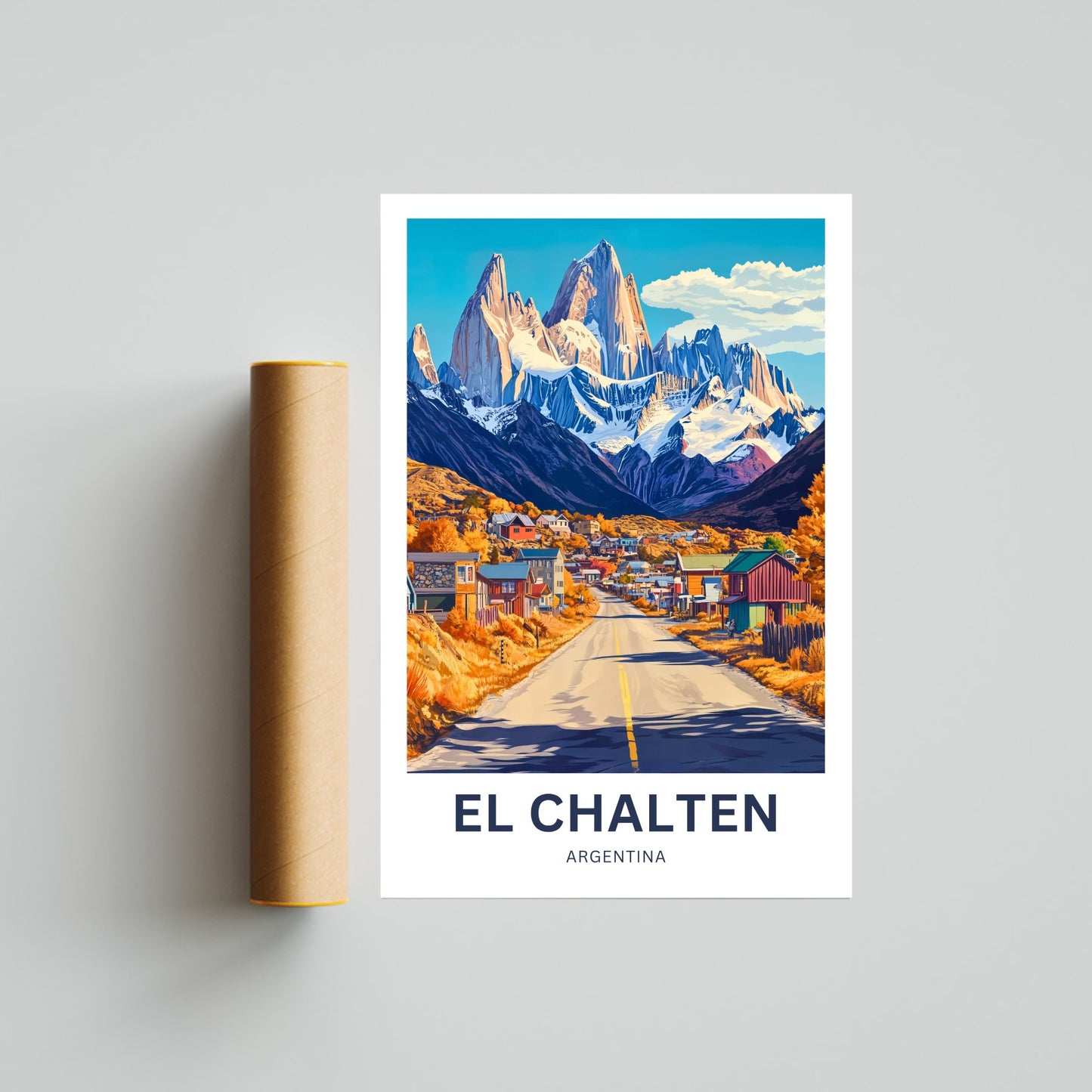 El Chalten Travel Poster - Heart of the Andes