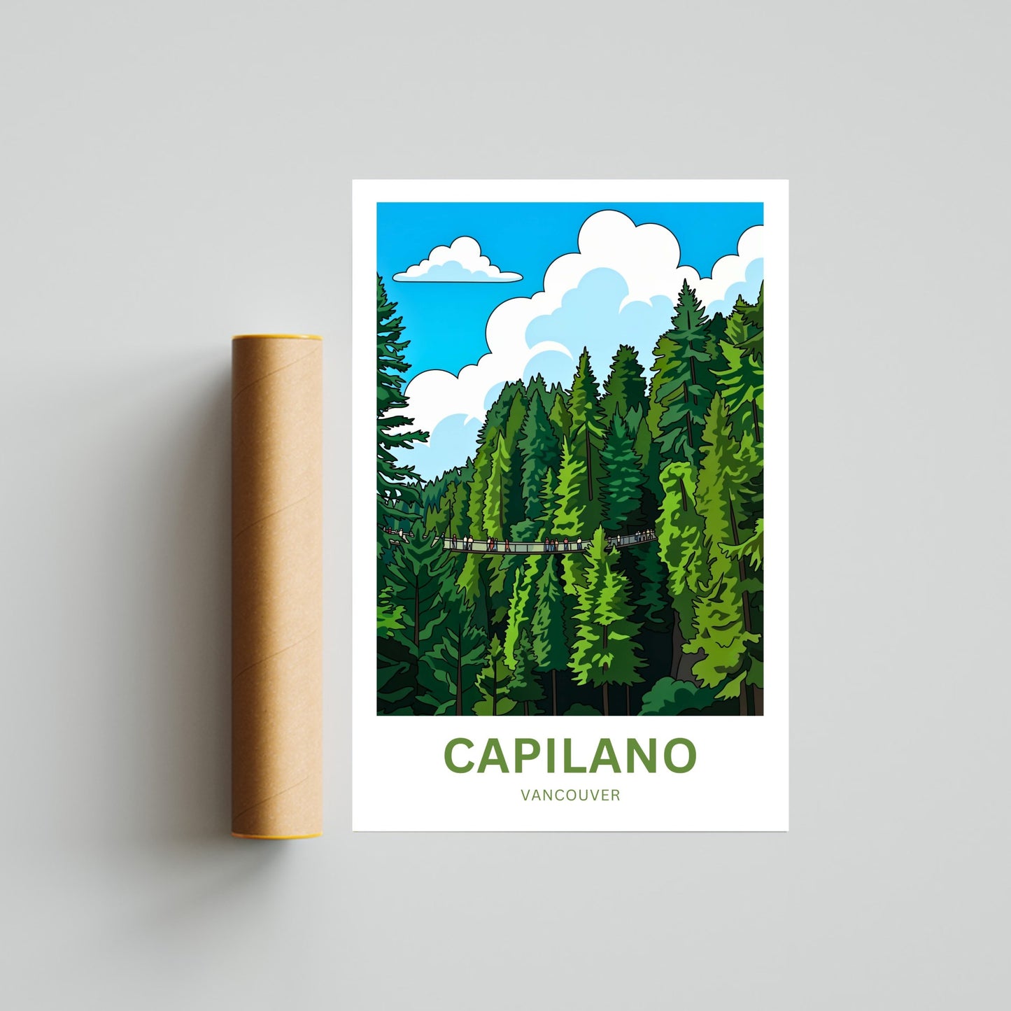 Capilano Suspension Bridge  Travel Poster  - Bridge of legends