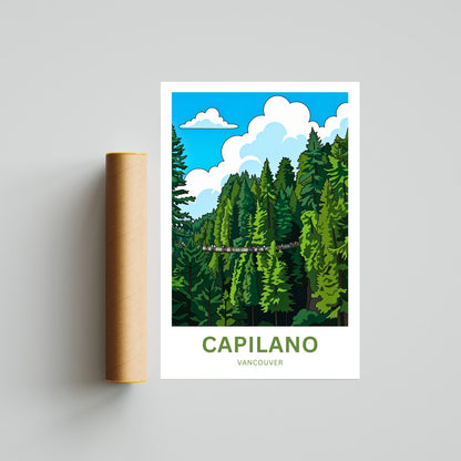 Capilano Suspension Bridge  Travel Poster  - Bridge of legends