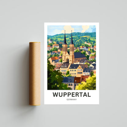 Wuppertal Travel Poster- Iconic Church View
