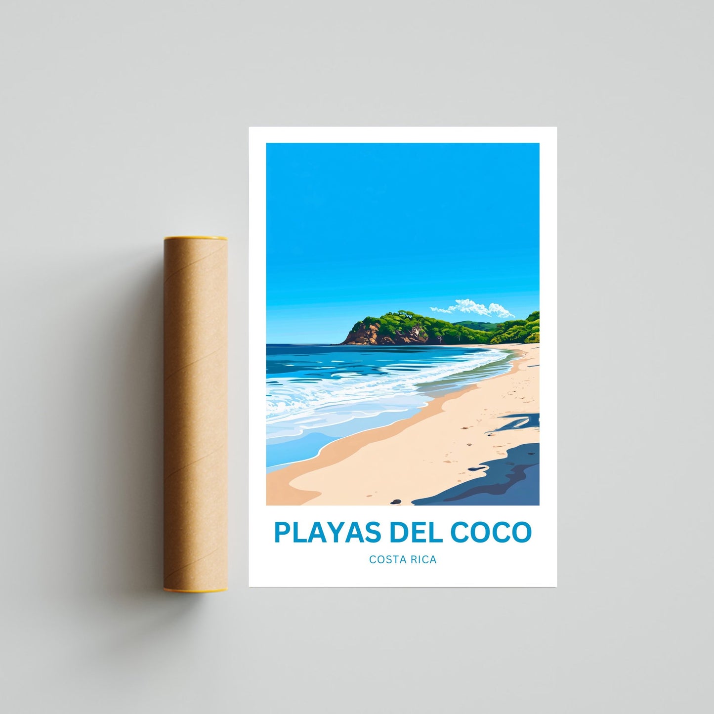 Playas del Coco Travel Poster  - Tropical Paridise in Costa Rica