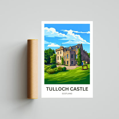 Tulloch Castle Travel Poster - Scottish Highlands