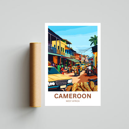 Cameroon Travel Poster - Local Tradition and Culture