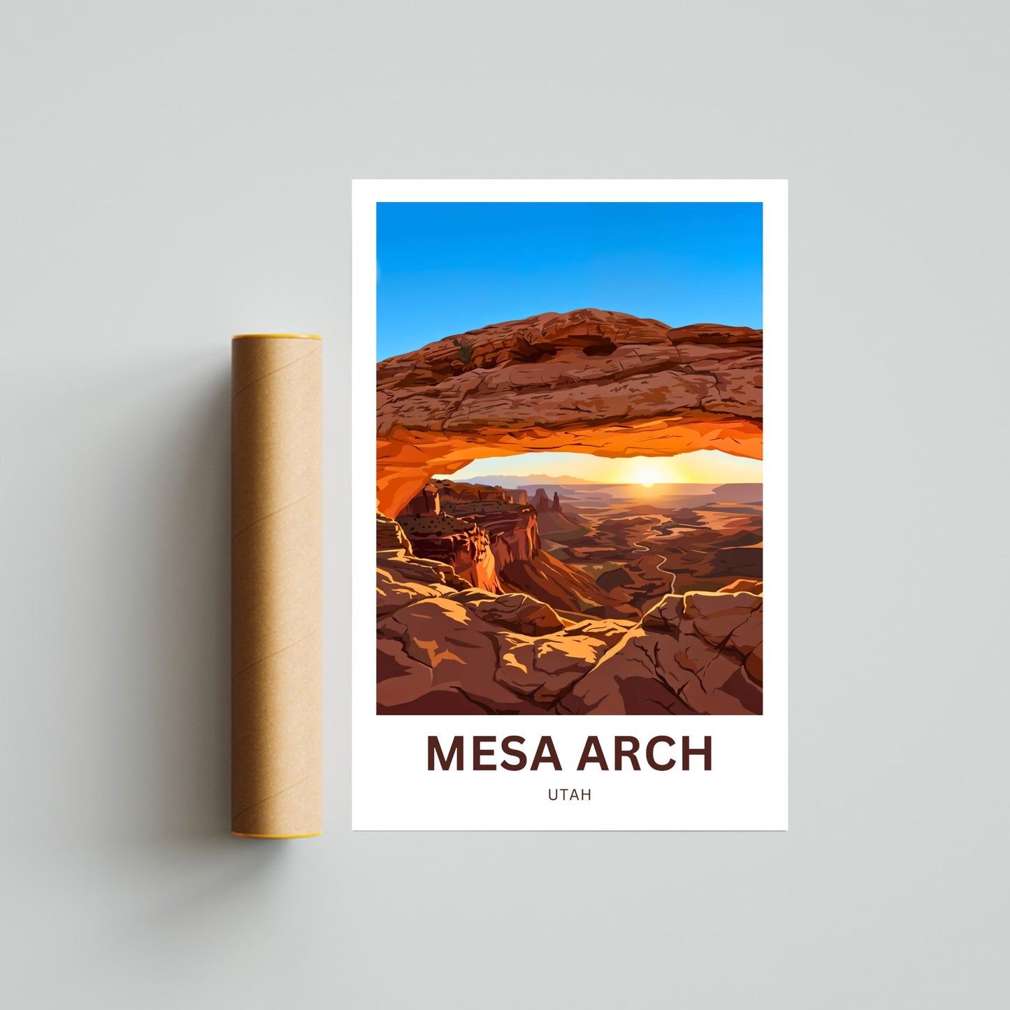 Mesa Arch Travel Poster -   Sun Rise, Utah