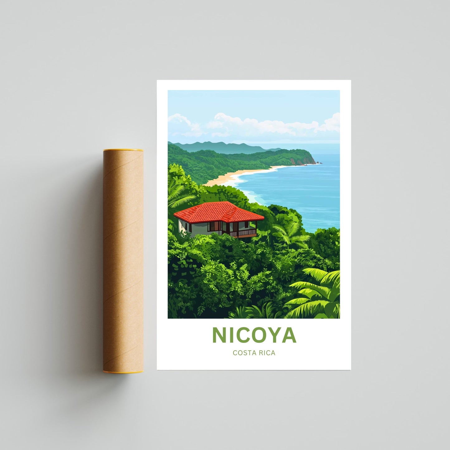 Nicoya, Costa Rica Travel Poster  - Spirit of the Pacific