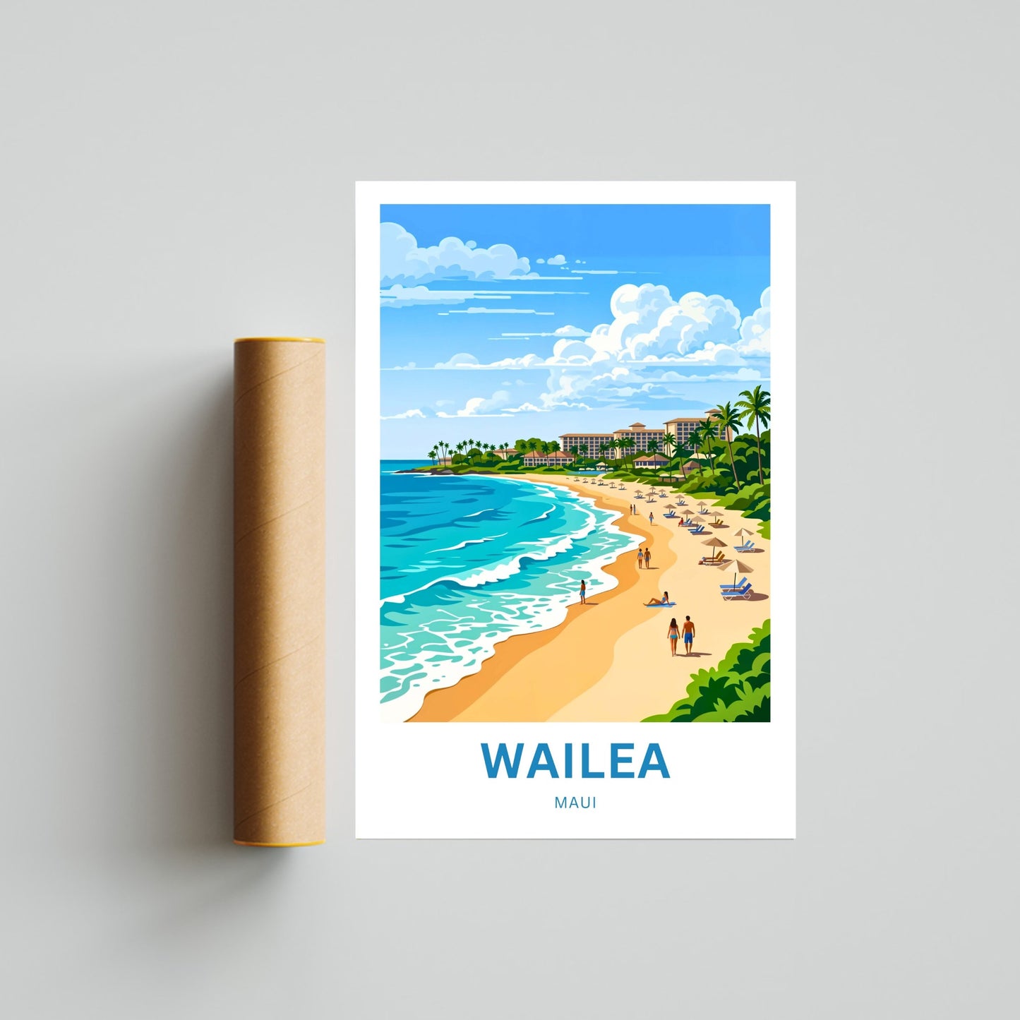 Wailea Travel Poster -  Island Luxury Hawaii