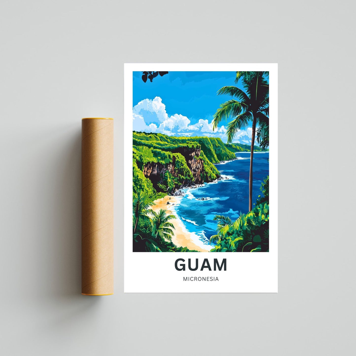 Guam Travel Poster - Tropical Paradise: The Shores of Guam
