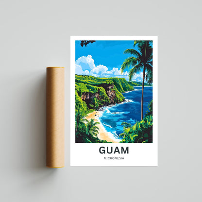 Guam Travel Poster - Tropical Paradise: The Shores of Guam