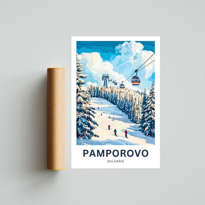 Pamporovo Travel Poster - Bulgaria Alpine Adventure Awaits