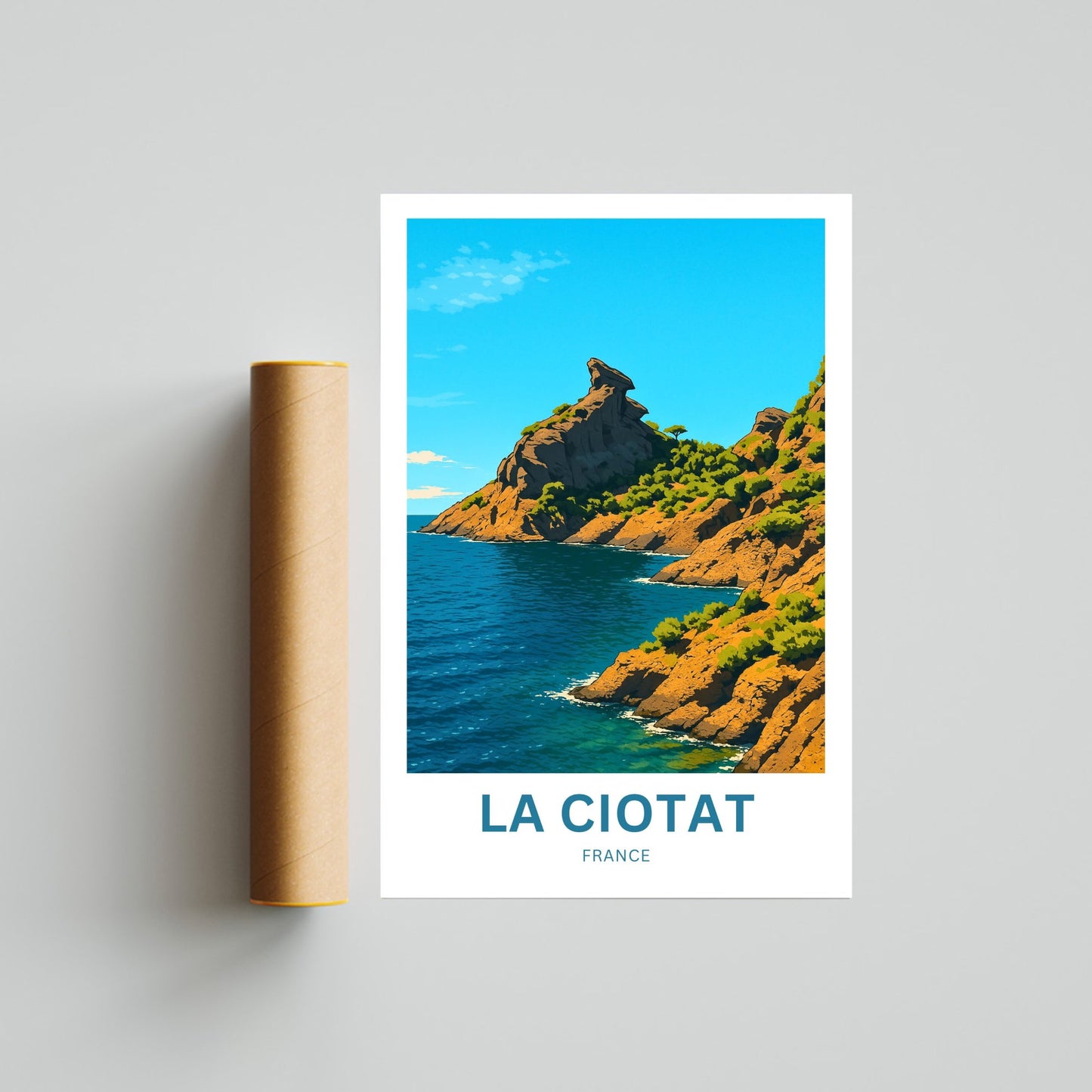 La Ciotat Travel Poster- Le Bec D'Aigle  France