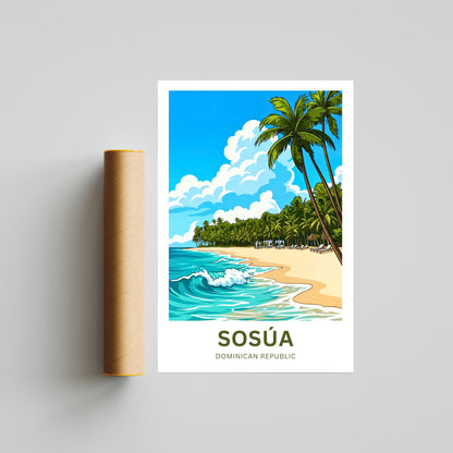Sosúa Travel Poster - Breathtaking Tropical Waters
