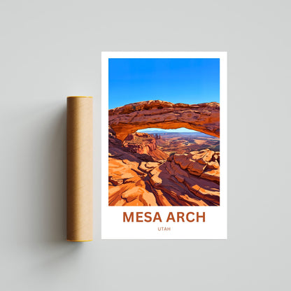 Mesa Arch Travel Poster -   Iconic Rock