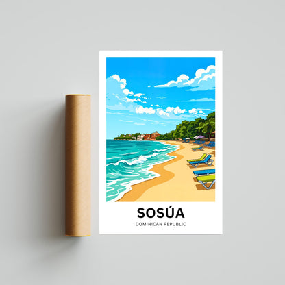 Sosúa Travel Poster- Mesmerizing Shores and Waters