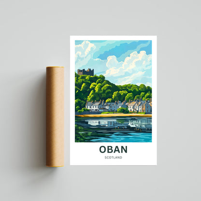 Oban Travel Poster – Castles & Coastlines