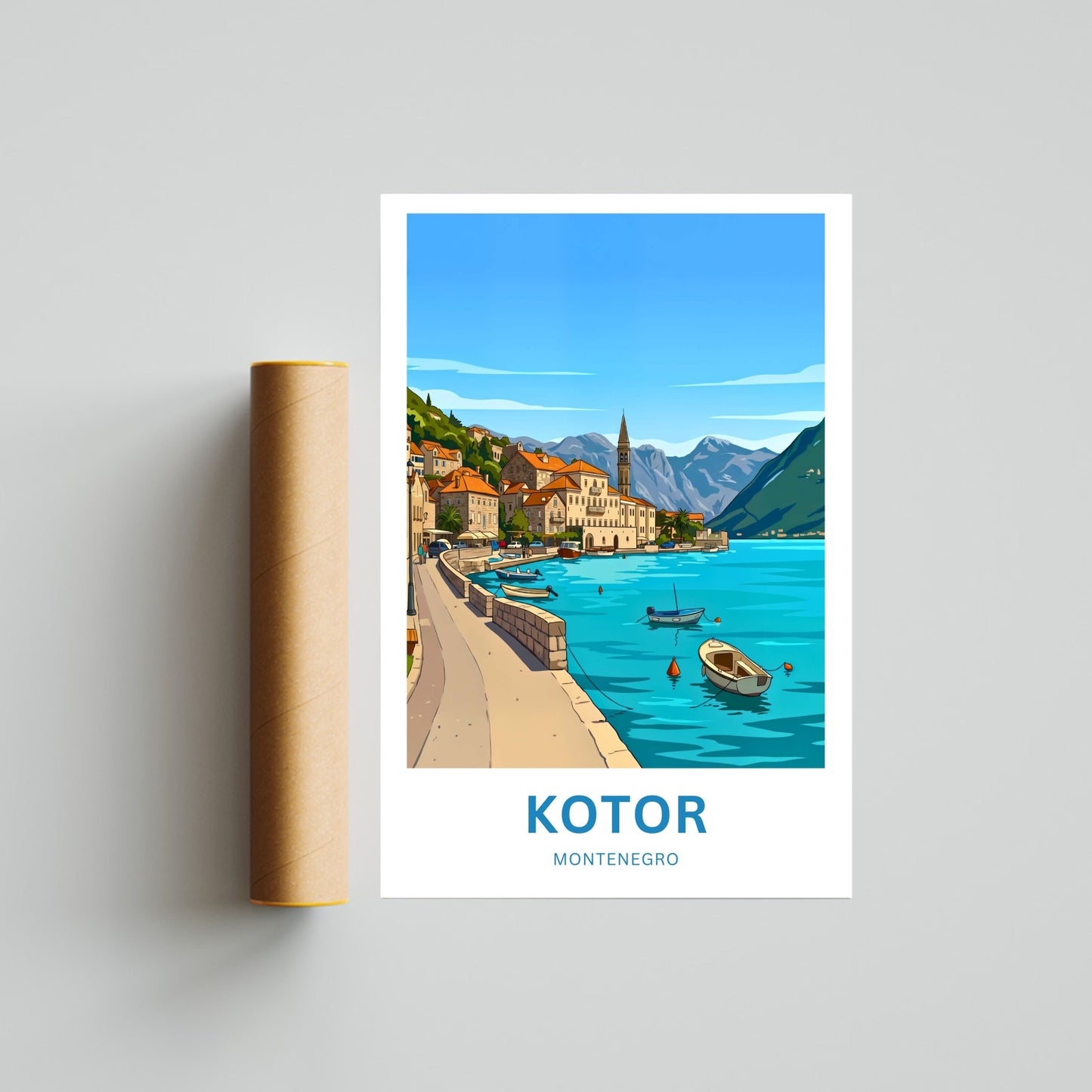 Kotor Travel Poster -   Bayfront Beauty