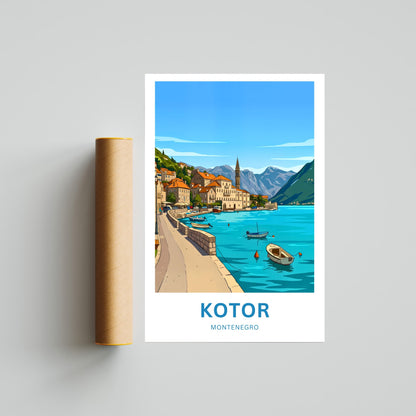 Kotor Travel Poster -   Bayfront Beauty