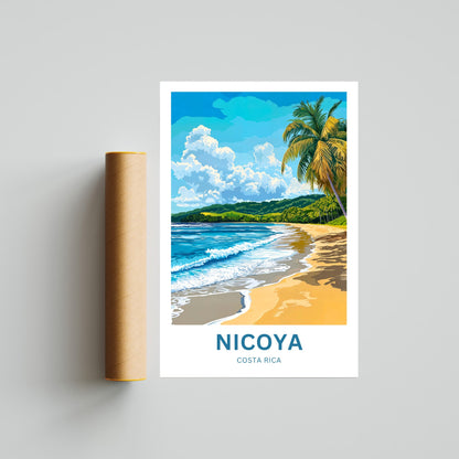 Nicoya Travel Poster  - Costa Rica Beach