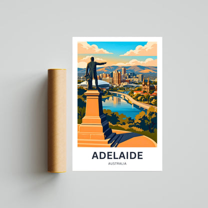 Adelaide Travel Print - City View