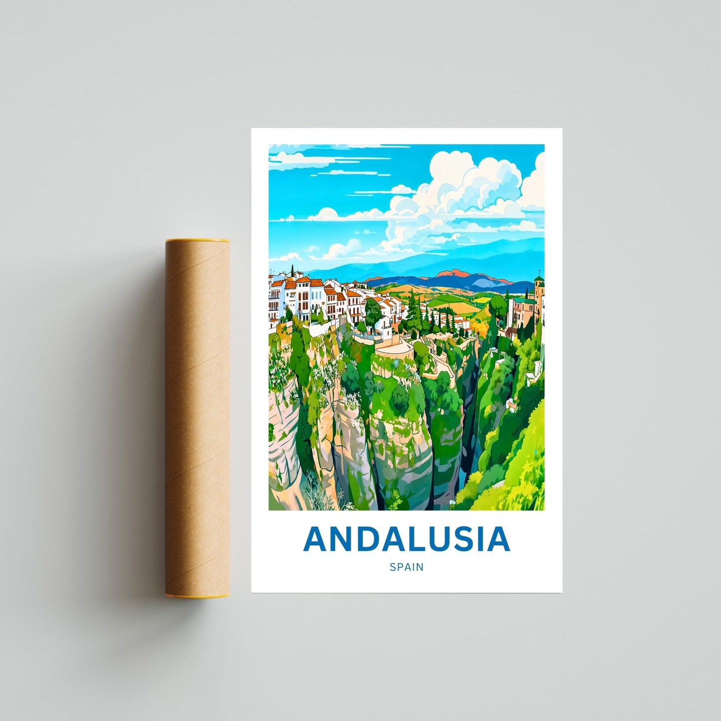 Andalusia Travel Poster - Olive Grove Lands
