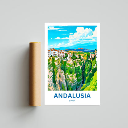 Andalusia Travel Poster - Olive Grove Lands