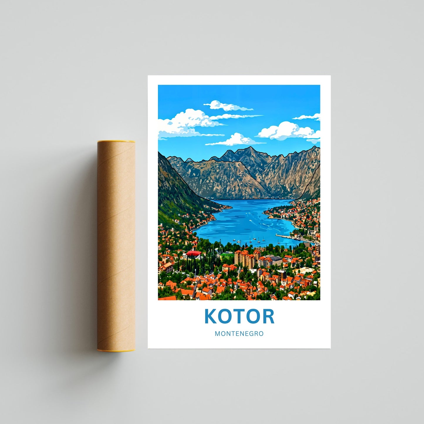 Kotor Travel Poster -   Old Town Montenegro