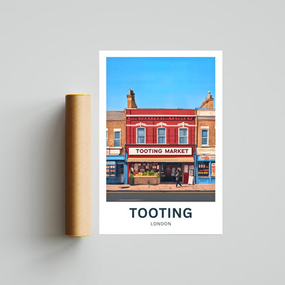 Tooting Travel Poster - Iconic Market in South London
