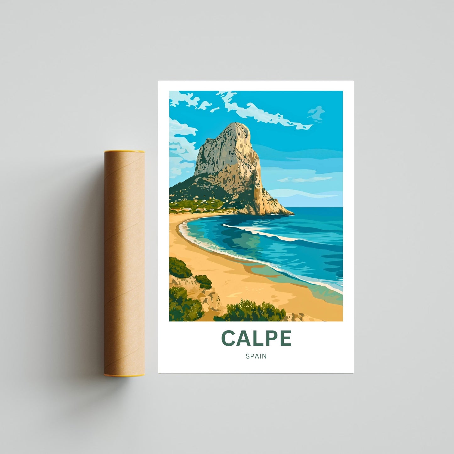 Calpe Travel Poster - Costa Blanca’s Coastal Gem