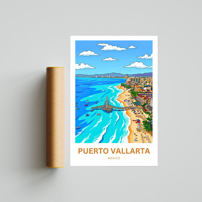 Puerto Vallarta  Travel Poster - Pacific Dreams