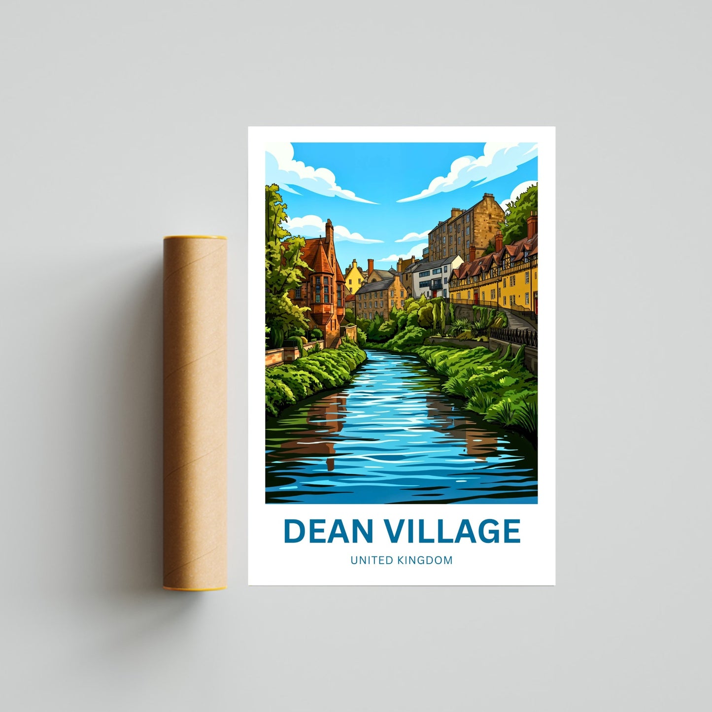 Dean Village Travel Poster - Edinburgh’s Secret Gem
