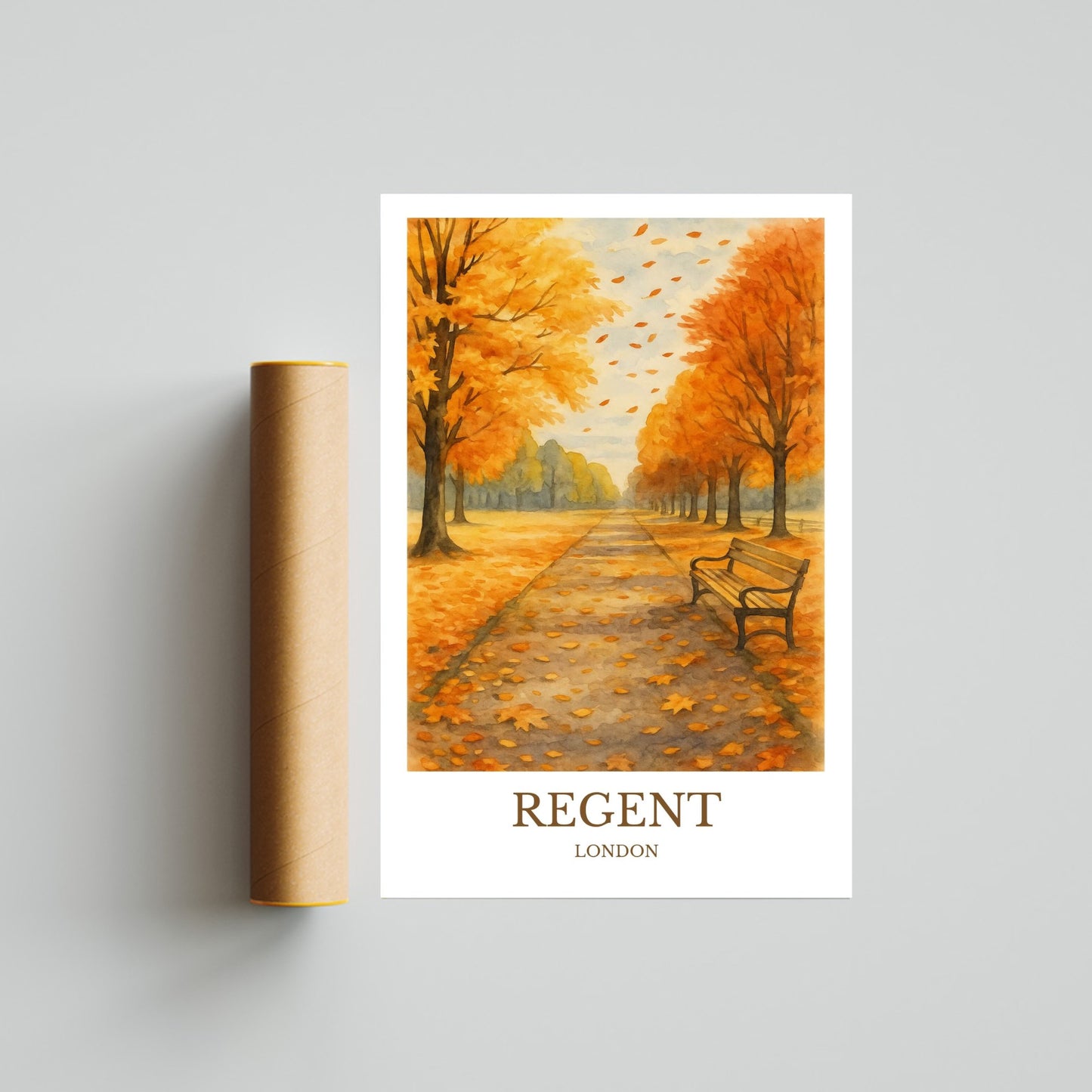 Regent’s Park, Watercolor design poster, London Print, Regent’s Park Wall Art