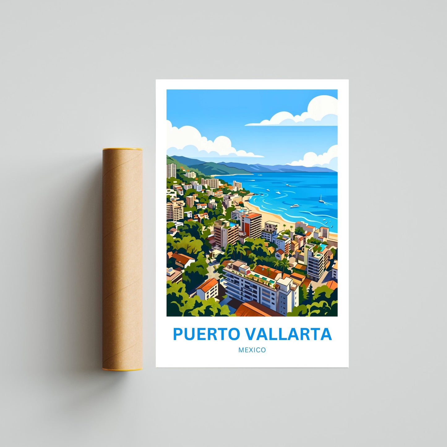 Puerto Vallarta  Travel Poster - Pacific Jewel
