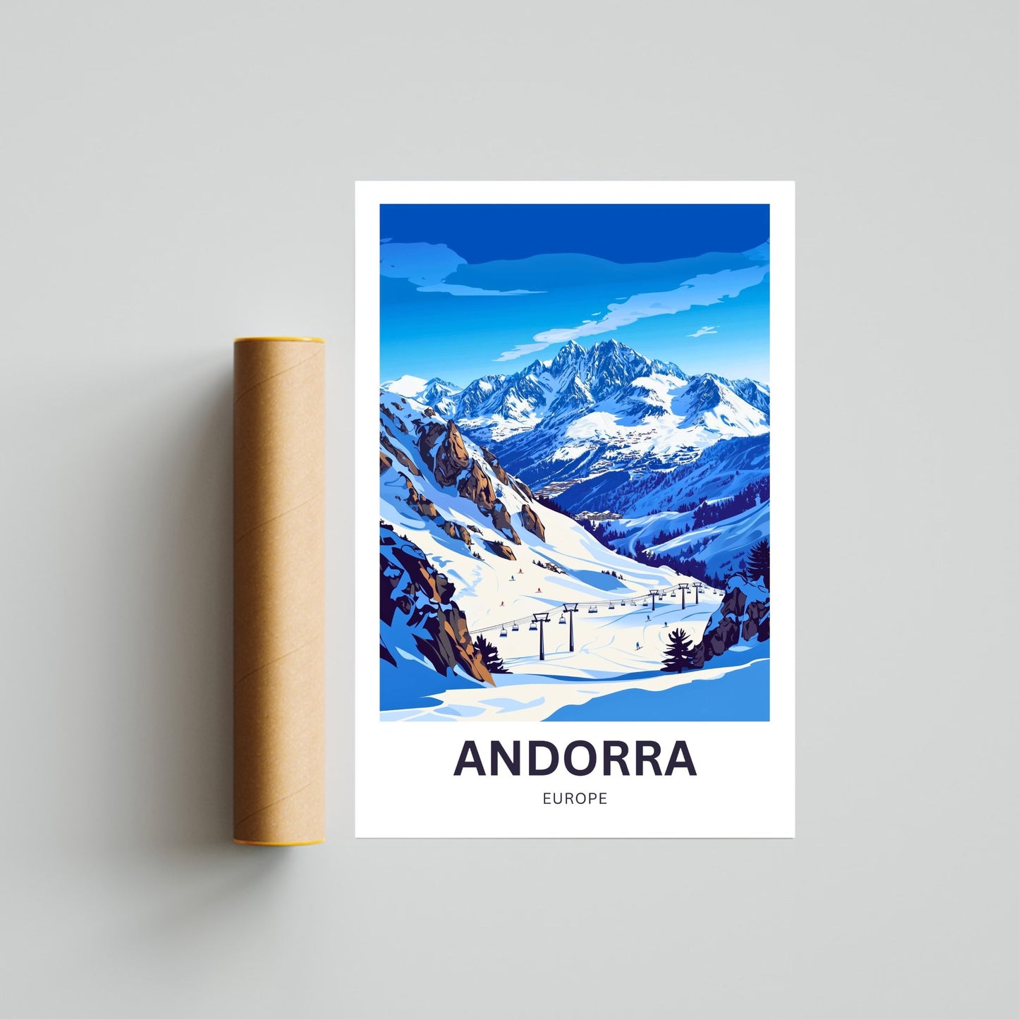 Andorra Travel Poster- Captivating Ski Resort