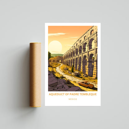 Aqueduct of Padre Tembleque Travel Poster - Scenic Monument